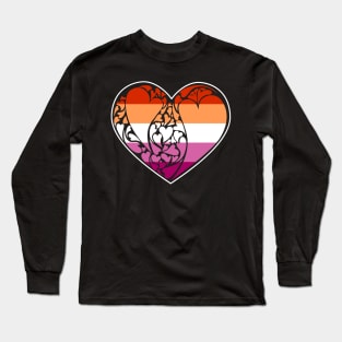 Lesbian Pride Flag LGBT+ Heart Long Sleeve T-Shirt